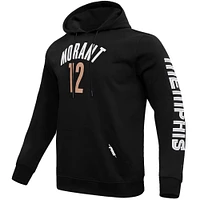 Sweat à capuche Pro Standard Ja Morant noir Memphis Grizzlies 2023/24 City Edition avec nom et numéro pour hommes