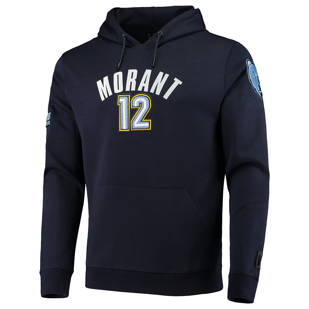 Sweat à capuche Pro Standard Ja Morant Navy Memphis Grizzlies Player pour homme