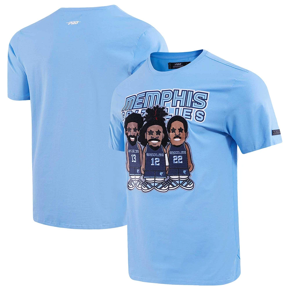 Men's Pro Standard Jaren Jackson Jr., Ja Morant, Desmond Bane Light Blue Memphis Grizzlies Multi Lineup T-Shirt