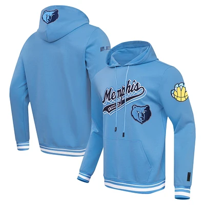 Men's Pro Standard Light Blue Memphis Grizzlies Script Tail Pullover Hoodie