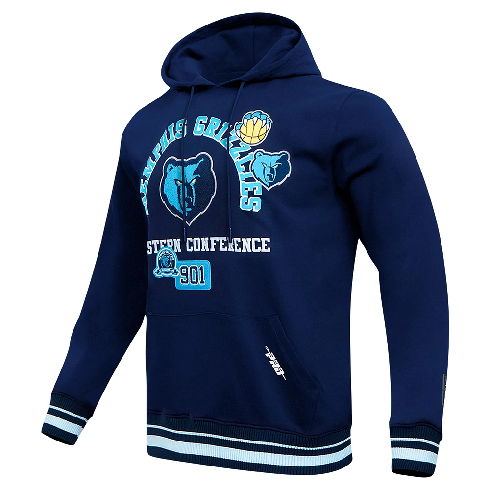 Men's Pro Standard Navy Memphis Grizzlies Area Code Pullover Hoodie