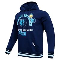 Sweat à capuche Pro Standard bleu marine pour homme avec code régional des Memphis Grizzlies