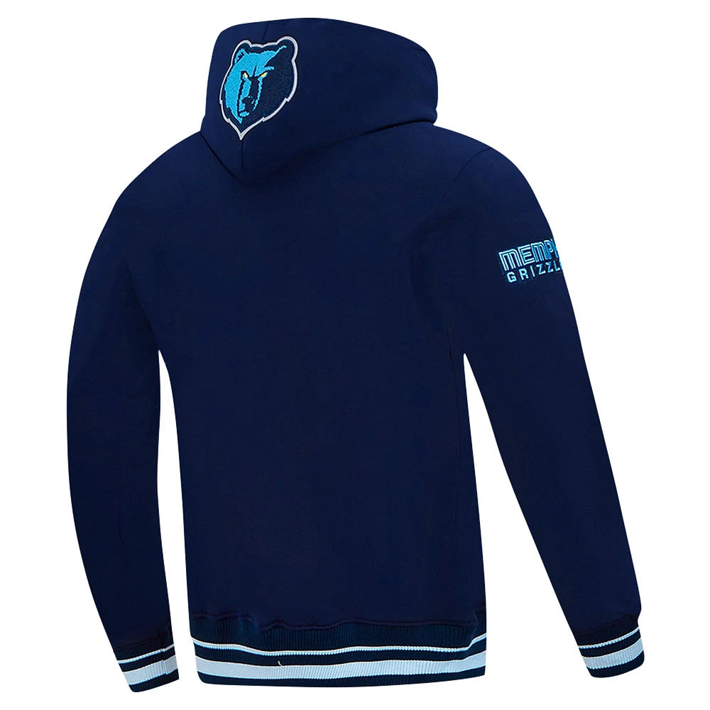 Sweat à capuche Pro Standard bleu marine pour homme avec code régional des Memphis Grizzlies