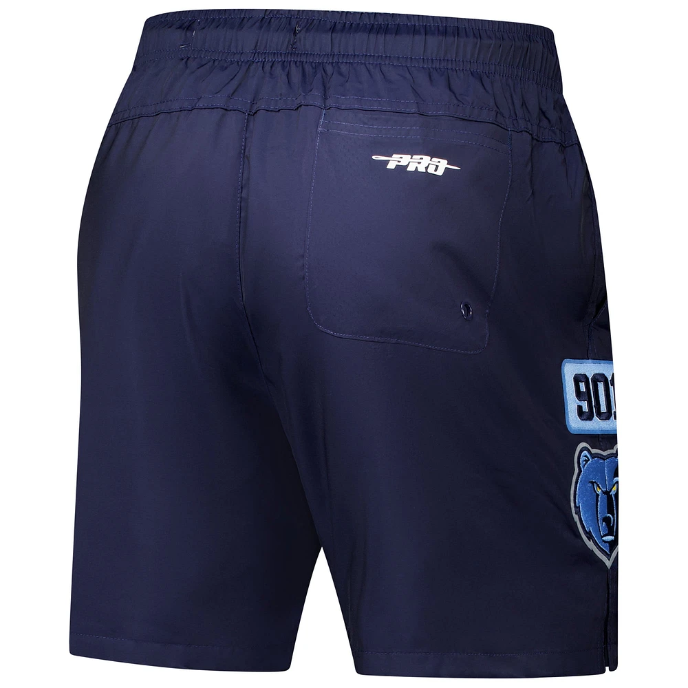 Short Pro Standard bleu marine pour homme avec code régional des Memphis Grizzlies