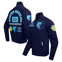 Veste zippée en sergé bleu marine Pro Standard pour homme Memphis Grizzlies Area Code