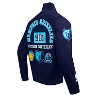 Veste zippée en sergé bleu marine Pro Standard pour homme Memphis Grizzlies Area Code