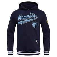 Men's Pro Standard Navy Memphis Grizzlies Script Tail Pullover Hoodie