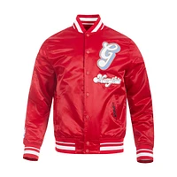 Veste à boutons-pression en satin chenille pour homme Pro Standard Red Memphis Grizzlies City Edition 2024/25