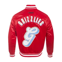 Veste à boutons-pression en satin chenille pour homme Pro Standard Red Memphis Grizzlies City Edition 2024/25