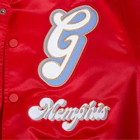 Veste à boutons-pression en satin chenille pour homme Pro Standard Red Memphis Grizzlies City Edition 2024/25