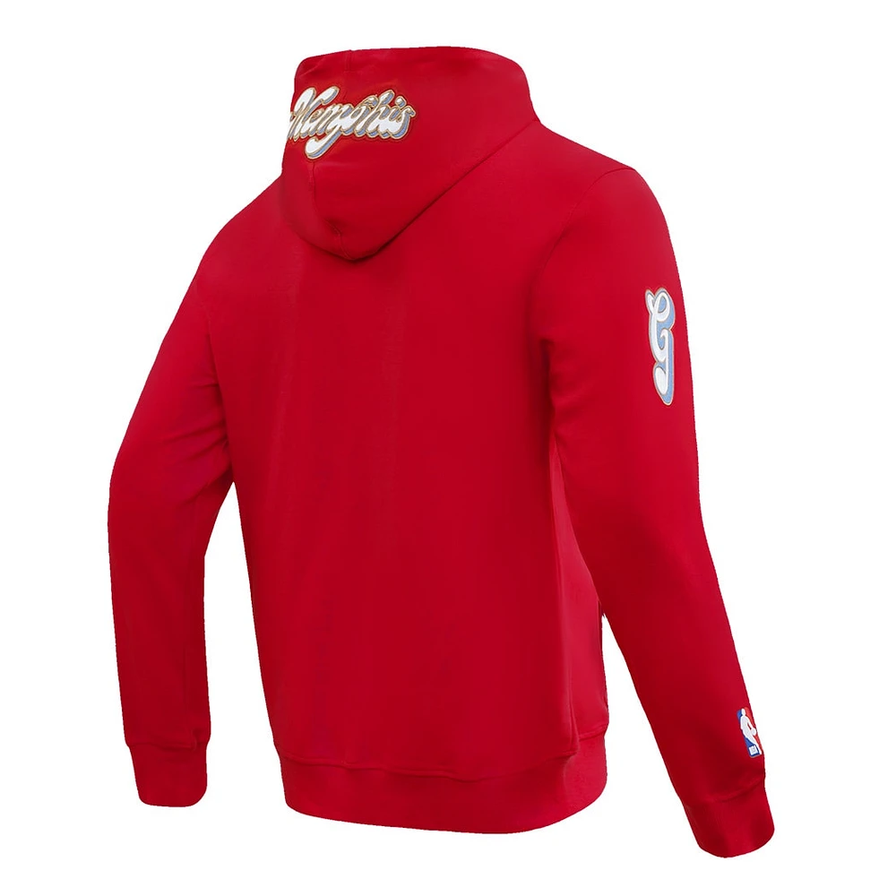 Men's Pro Standard Red Memphis Grizzlies 2024/25 City Edition Pullover Hoodie