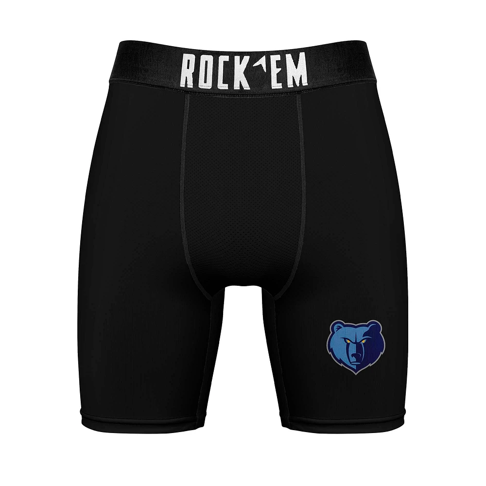 Pack combiné de chaussettes et caleçons boxeurs Rock Em Socks Memphis Grizzlies Primary Crew pour hommes