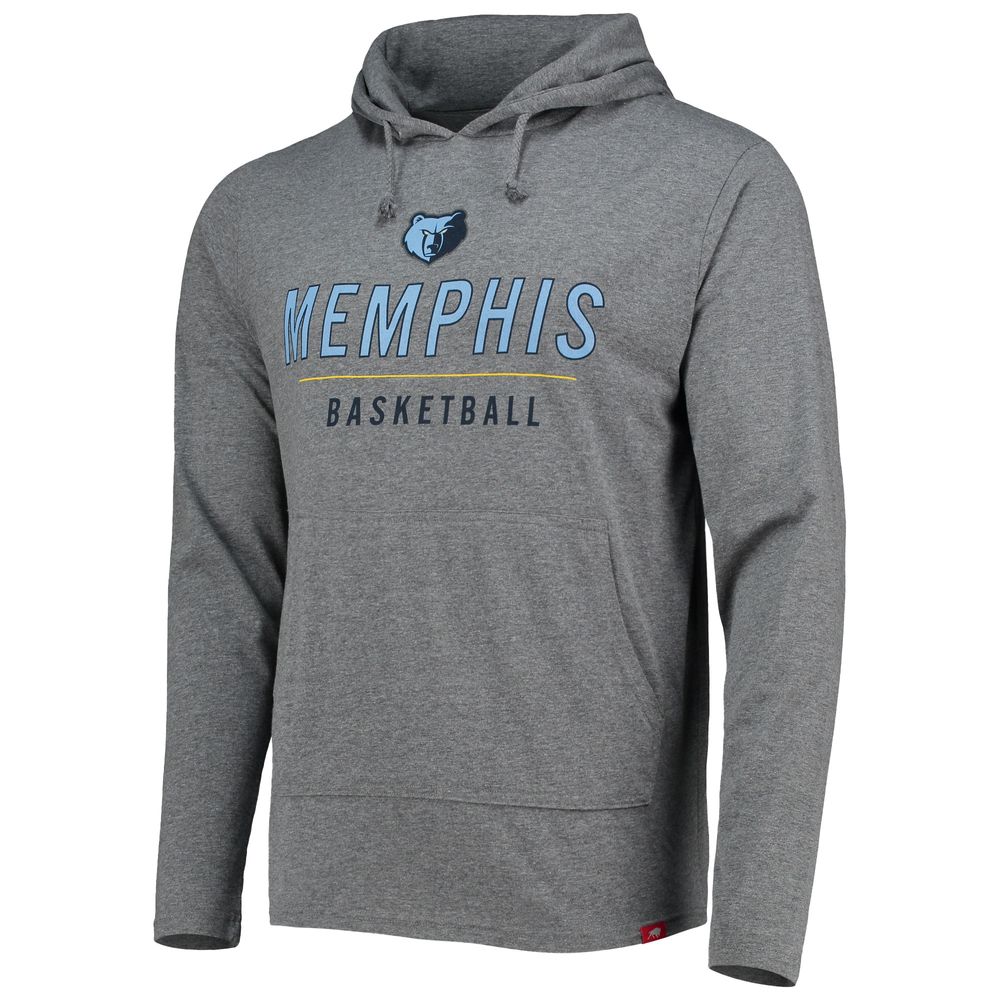 Men's Sportiqe Heathered Gray Memphis Grizzlies Practice Shoot Around Rowan Tri-Blend Pullover Hoodie