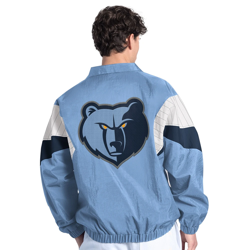 Veste zippée bleue claire Starter pour homme Memphis Grizzlies Yard Line