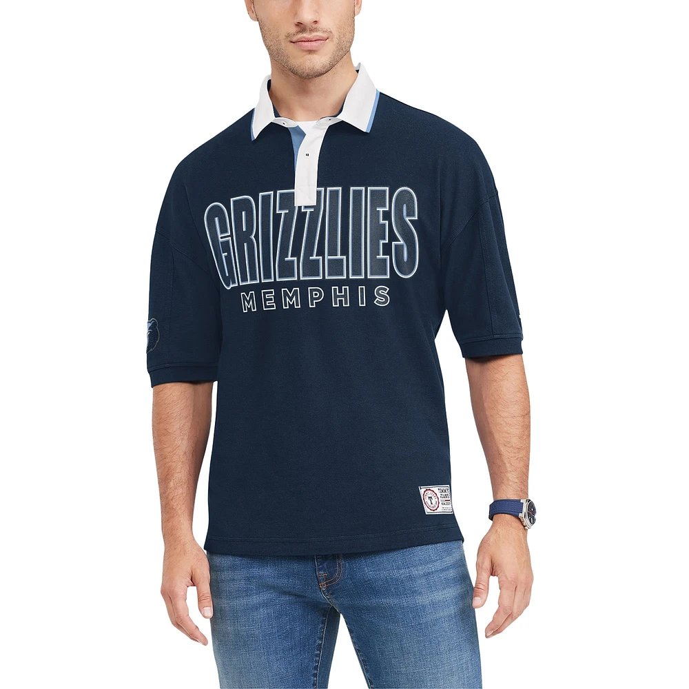 Polo Tommy Jeans Homme Bleu Marine Memphis Grizzlies Stanley Pique