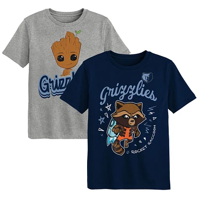 Ensemble de t-shirts deux pièces pour enfants d'âge préscolaire Memphis Grizzlies Gardiens la Galaxie