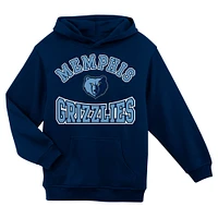 Sweat à capuche en polaire bleu marine pour enfant d'âge préscolaire avec logo Memphis Grizzlies Home Town