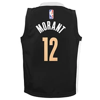 Maillot Nike Ja Morant pour enfants d'âge préscolaire, réplique Swingman des Memphis Grizzlies, noir - City Edition