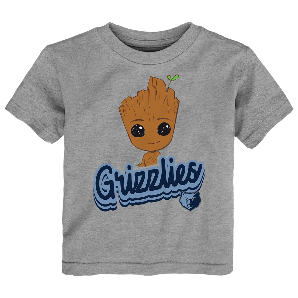 Ensemble t-shirt deux pièces pour tout-petits Heather Gray Memphis Grizzlies Gardiens de la Galaxie