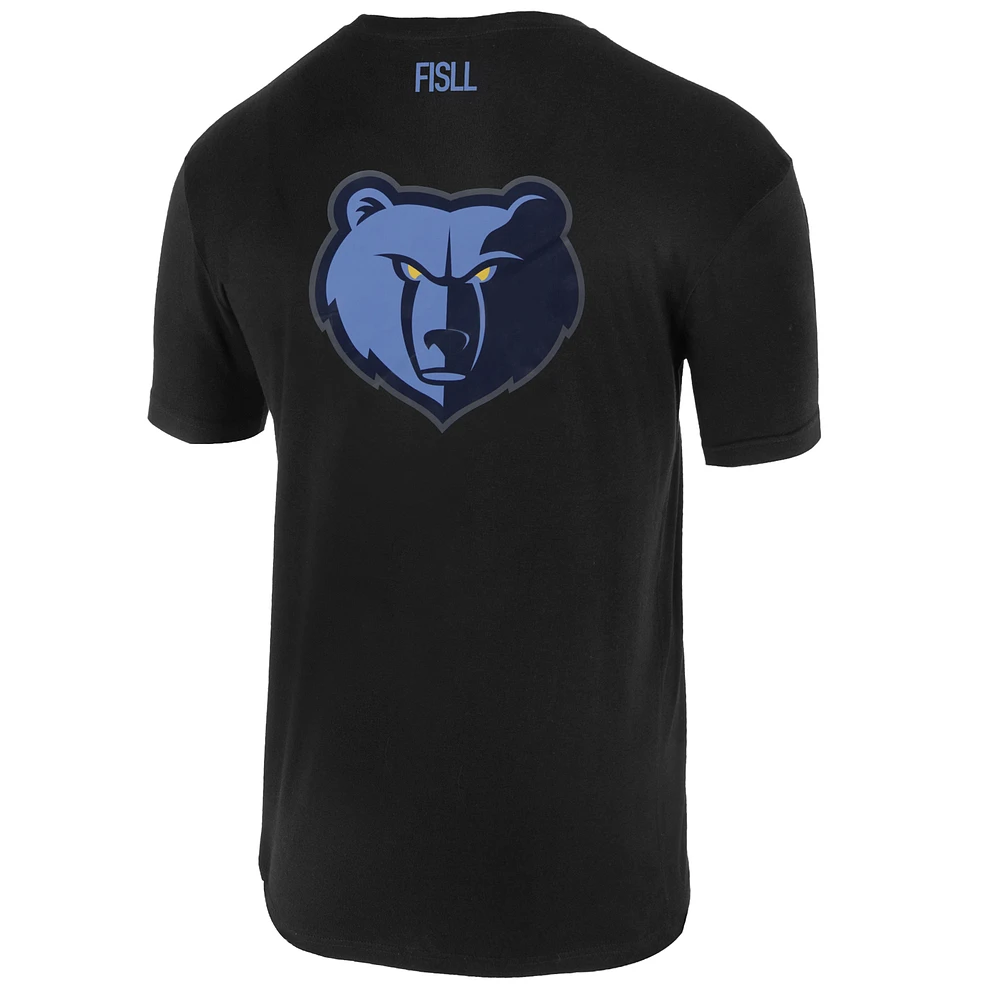 Unisex FISLL  Black Memphis Grizzlies Oversize Logo T-Shirt