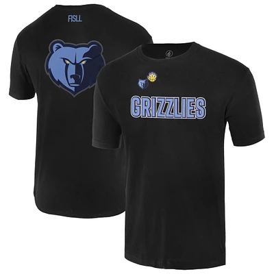 Unisex FISLL  Black Memphis Grizzlies Oversize Logo T-Shirt