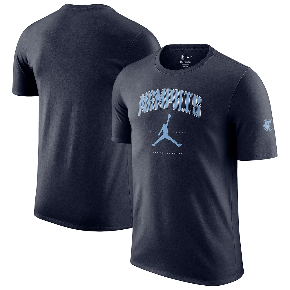 Unisex Jordan Brand Navy Memphis Grizzlies Essential Cities T-Shirt