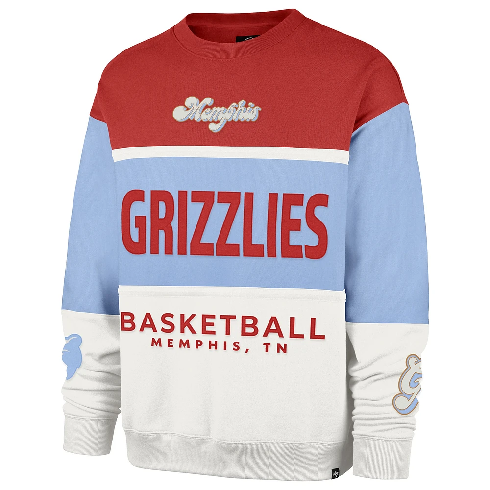 Unisex '47 Light Blue Memphis Grizzlies 2024/25 City Edition On Five Maximalist Pullover Sweatshirt