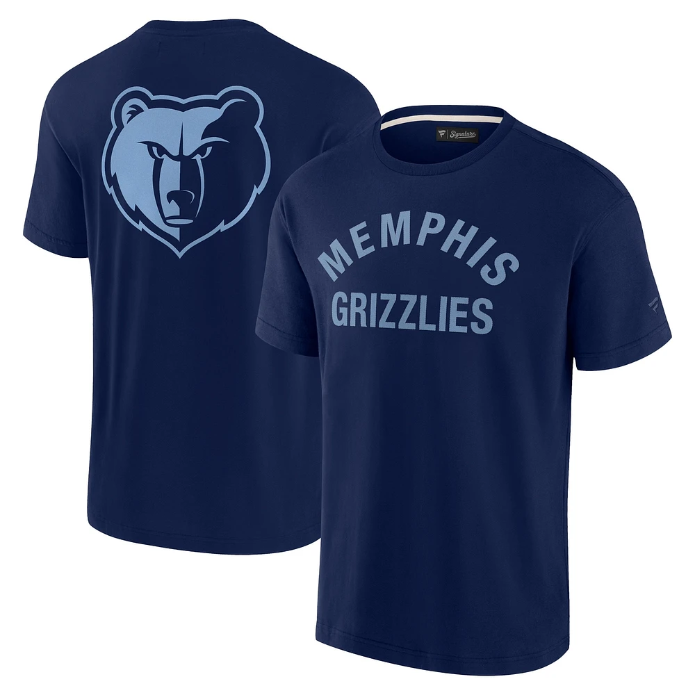 T-shirt unisexe fanatiques bleu marine Memphis Grizzlies Elements super doux à manches courtes