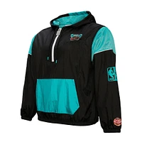 Unisex Mitchell & Ness  Black Memphis Grizzlies Hardwood Classics Team OG 3.0 Anorak Half-Zip Windbreaker Jacket