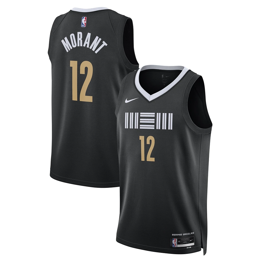 NI4 GRIZZL NOIR 23-24 CITY 12 JA MORANT NBA EDITION SWINGMAN JERSEYS JERMENSWG