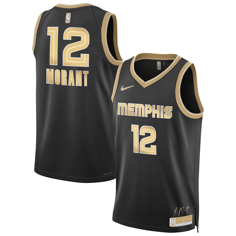 Maillot unisexe Nike Ja Morant Memphis Grizzlies Select Series Swingman noir