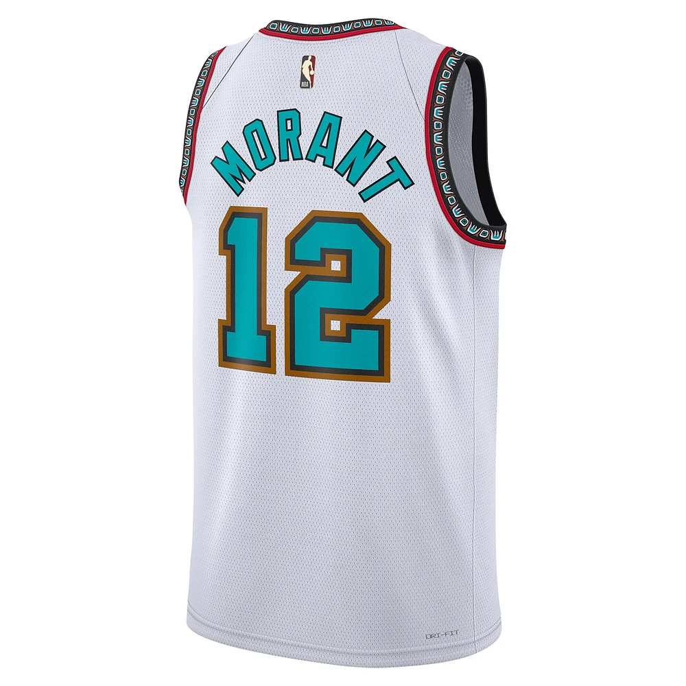 Maillot Nike Ja Morant Swingman unisexe blanc Memphis Grizzlies 2024/25 - Édition classique