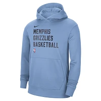 Sweat à capuche unisexe Nike Memphis Grizzlies 2023/24 Spotlight On-Court Practice bleu clair