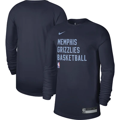 Unisex Nike Navy Memphis Grizzlies 2023/24 Legend On-Court Practice Long Sleeve T-Shirt