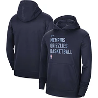 Sweat à capuche unisexe Nike bleu marine Memphis Grizzlies 2023/24 Spotlight On-Court Practice