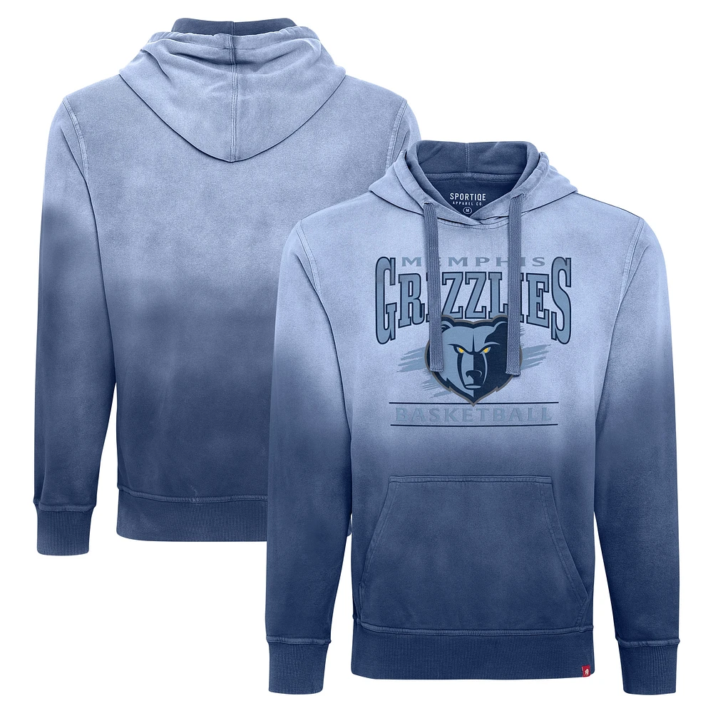 Sweat à capuche unisexe Sportiqe Memphis Grizzlies Blake Sun-Fade bleu