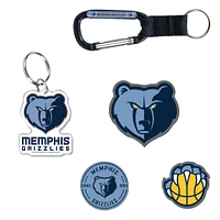 Lot de 5 porte-clés et aimants pour réfrigérateur WinCraft Memphis Grizzlies