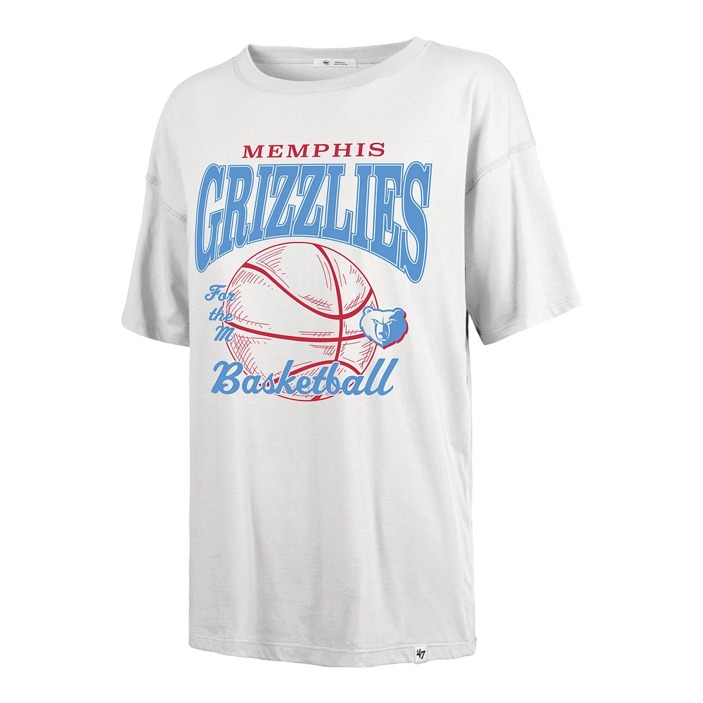 T-shirt blanc pour femme « 47 Memphis Grizzlies City Edition Down Court Sadie