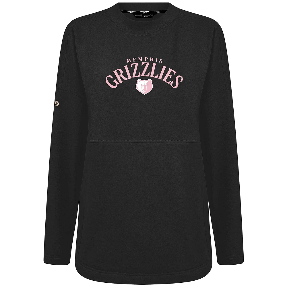 Sweat-shirt à col officier Beaudry pour la fête des mères Memphis Grizzlies femmes de Levelwear noir