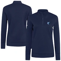 Women's Levelwear  Navy Memphis Grizzlies Cushion Quarter-Zip Pullover