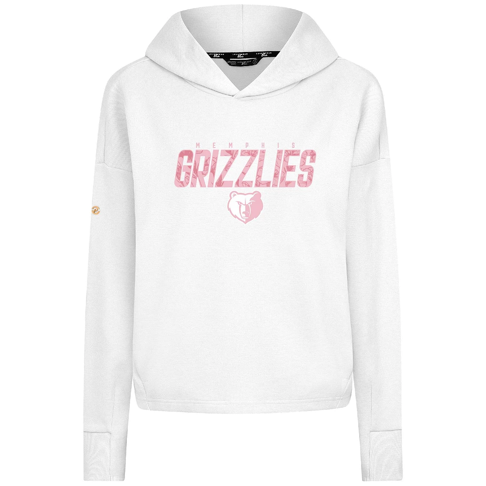 Sweat à capuche court trois mélanges motif floral doux pour la fête des mères Memphis Grizzlies de Levelwear femmes