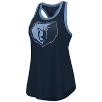 Women's G-III 4Her by Carl Banks Navy Memphis Grizzlies Showdown Scoop-Neck Racerback Tank Top