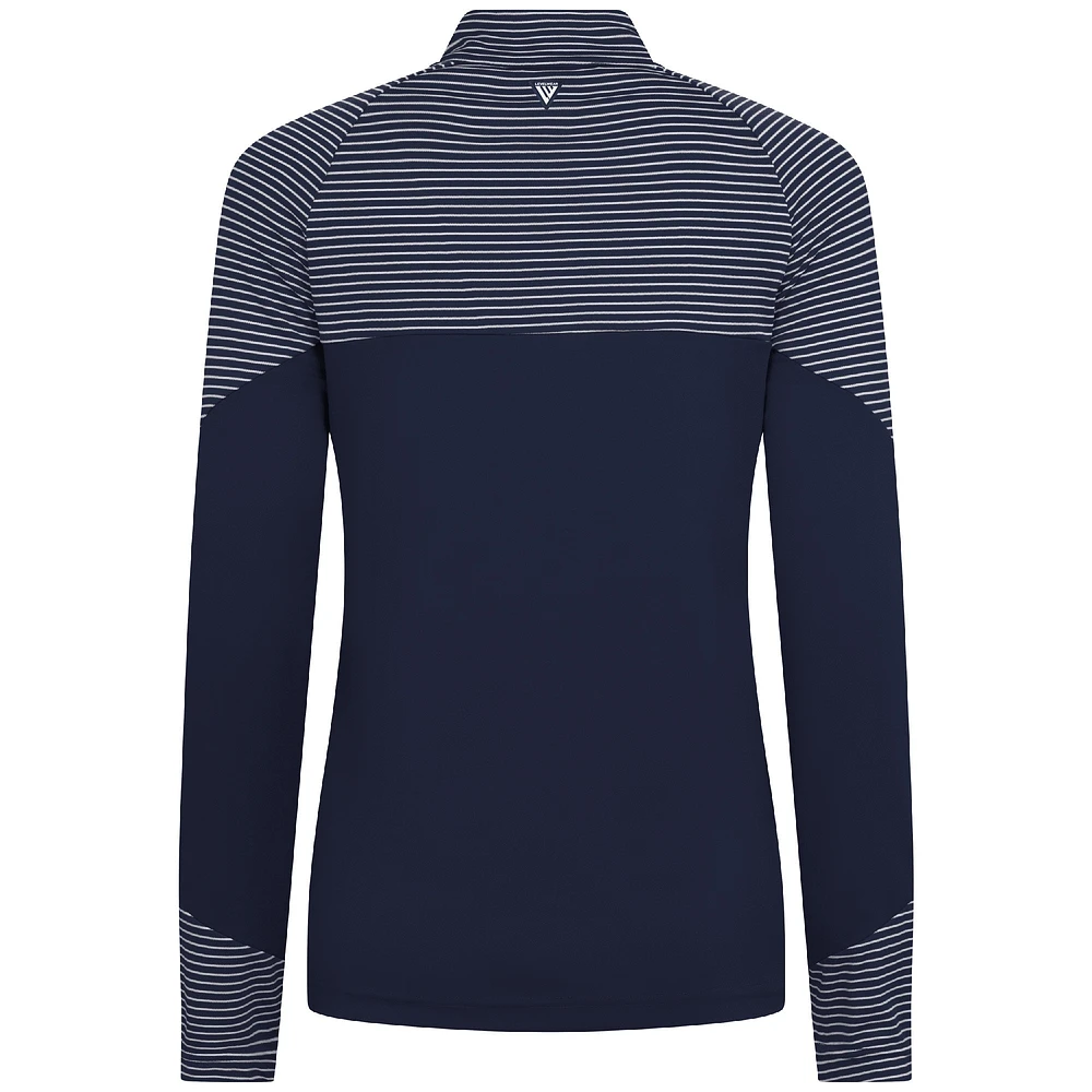 Haut à glissière quart de tour bleu marine rayures classiques Memphis Grizzlies pour femme Levelwear