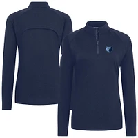 Women's Levelwear Navy Memphis Grizzlies Flex Insignia 2.0 Quarter-Zip Top