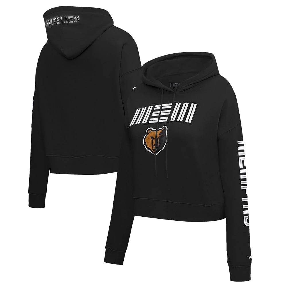 Women's Pro Standard Black Memphis Grizzlies 2023/24 City Edition Cropped Pullover Hoodie