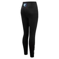 Women's Pro Standard Black Memphis Grizzlies Paint the City Tri-Blend Jersey Leggings