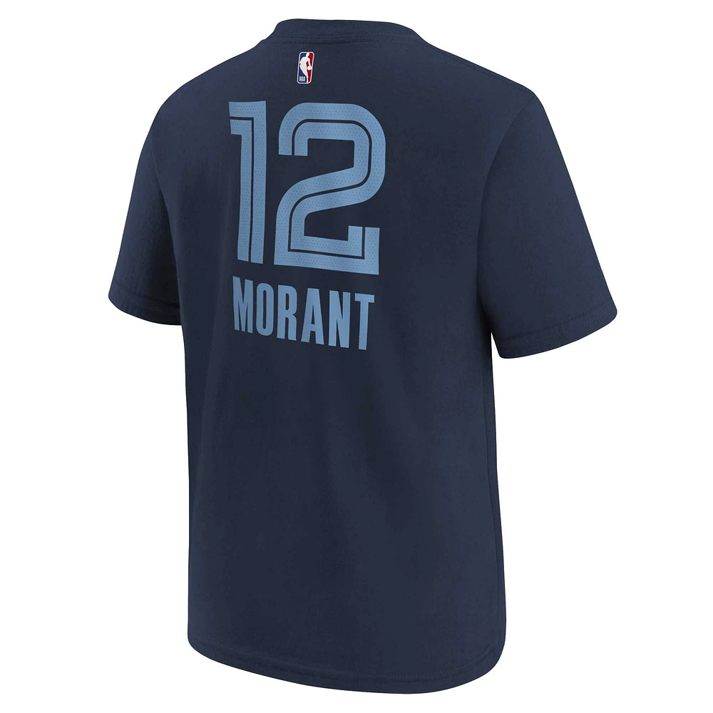 T-shirt avec nom et numéro d'icône des Memphis Grizzlies Ja Morant pour jeunes