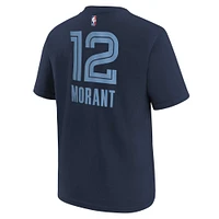 T-shirt avec nom et numéro d'icône des Memphis Grizzlies Ja Morant pour jeunes