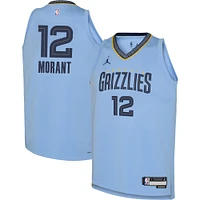 Maillot Jordan Brand Ja Morant Swingman bleu clair Memphis Grizzlies pour jeunes - Édition Statement