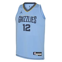 Maillot Jordan Brand Ja Morant Swingman bleu clair Memphis Grizzlies pour jeunes - Édition Statement